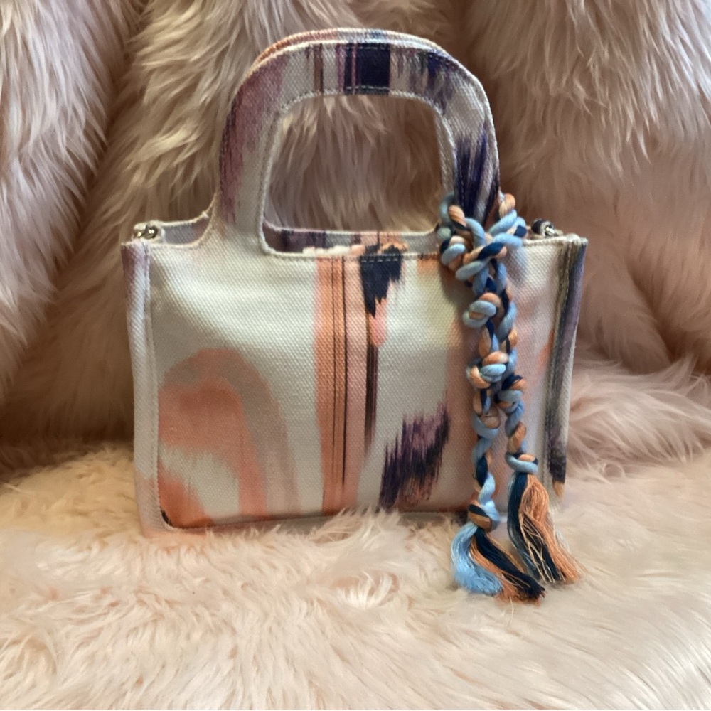 Vince Camuto Mini Bag Cream and Pink with Modern Artistic Flair - Picture 10 of 11